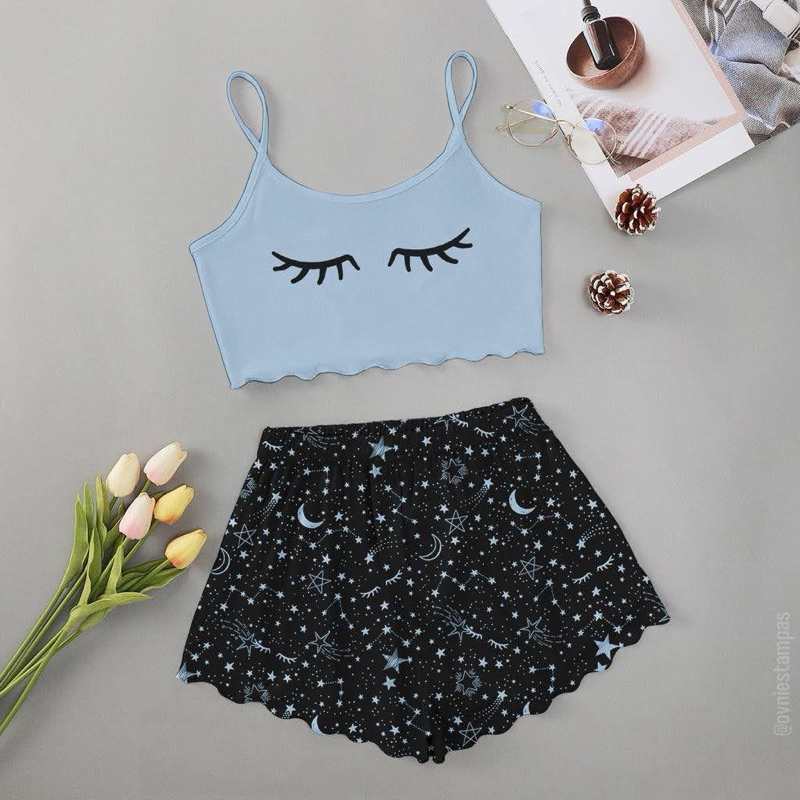 Pijama virginia ondinha Short Doll Surprise  Barato – Conjunto Confortável Estampado Moda Verão 💖