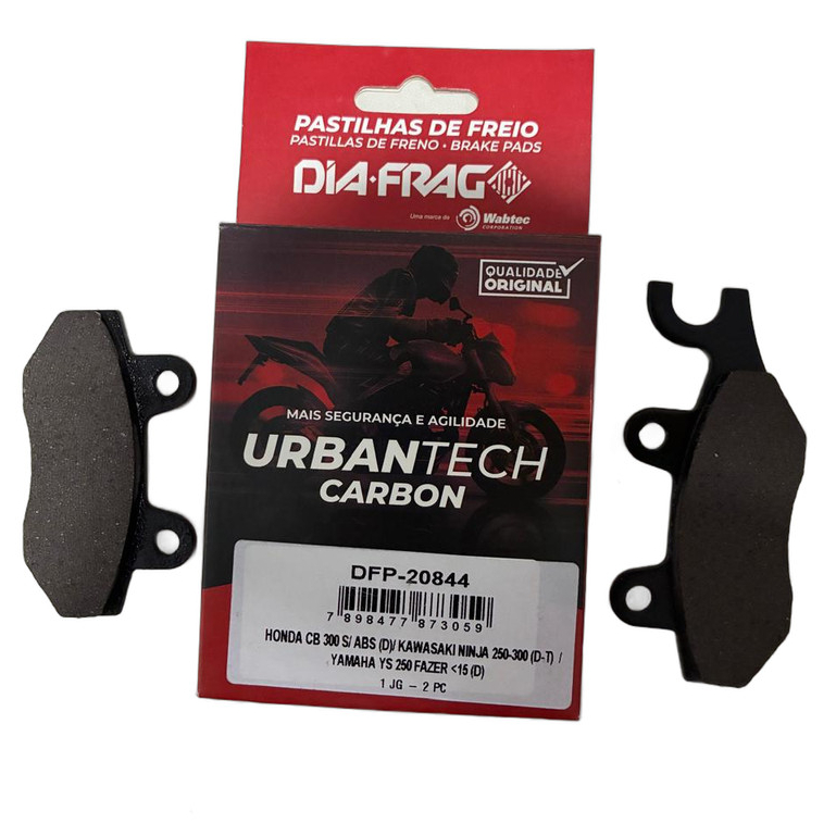 Pastilha de Freio FAZER 250 CB 300 NINJA 250/300/400 Z400 Dia-frag (DFP-20844)