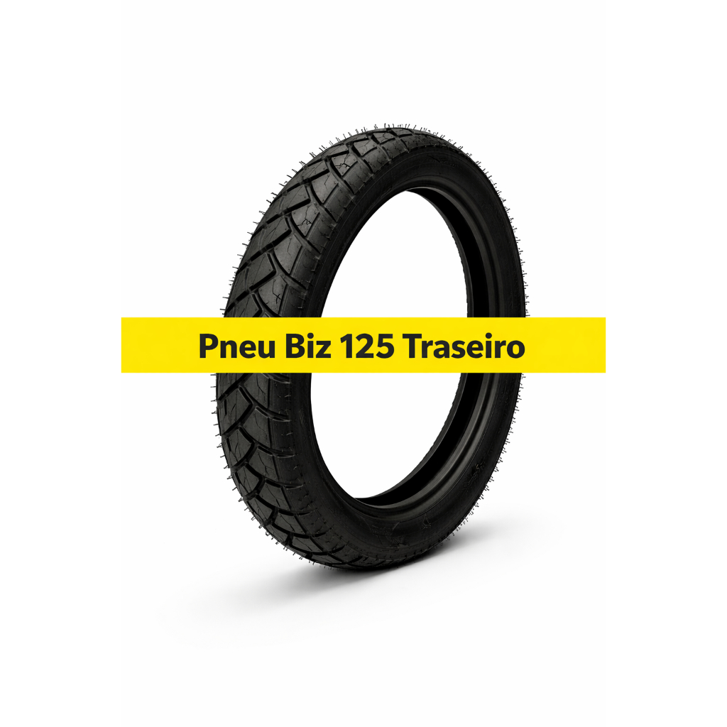 PNEU DE MOTO BIZ 125 100  Pop 1OO 110  80/100-14 TRASEIRO BORRACHA PREMIUM COM OU SEM CAMARA ARO14