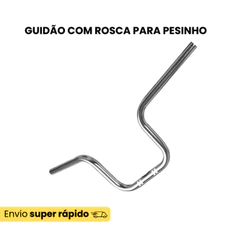 Guidão Cg Cargo Fan Titan 160 Cromado Com Rosca P/ Pesinho