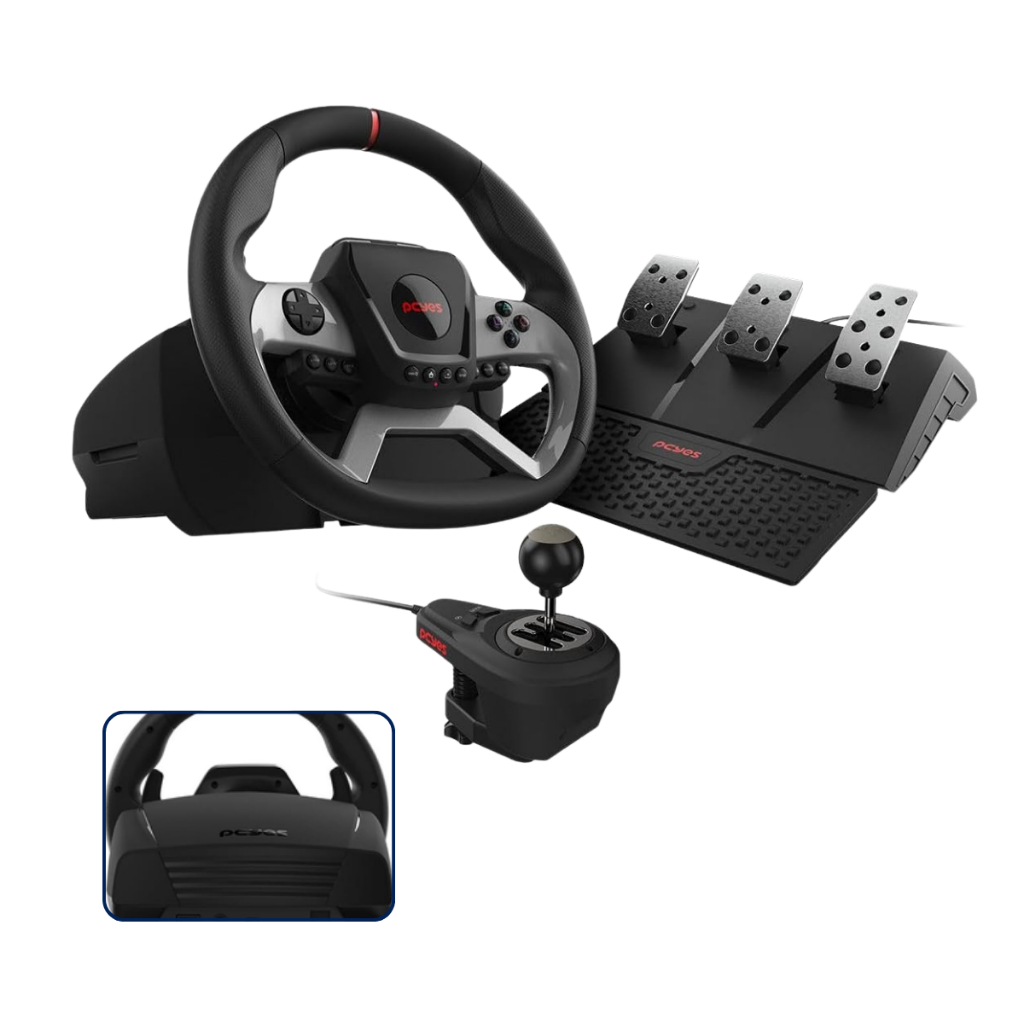 Volante Gamer Pcyes W270 P/ Pc, Xbox,ps4 Pedais E Câmbio Original Garantia 12 Meses