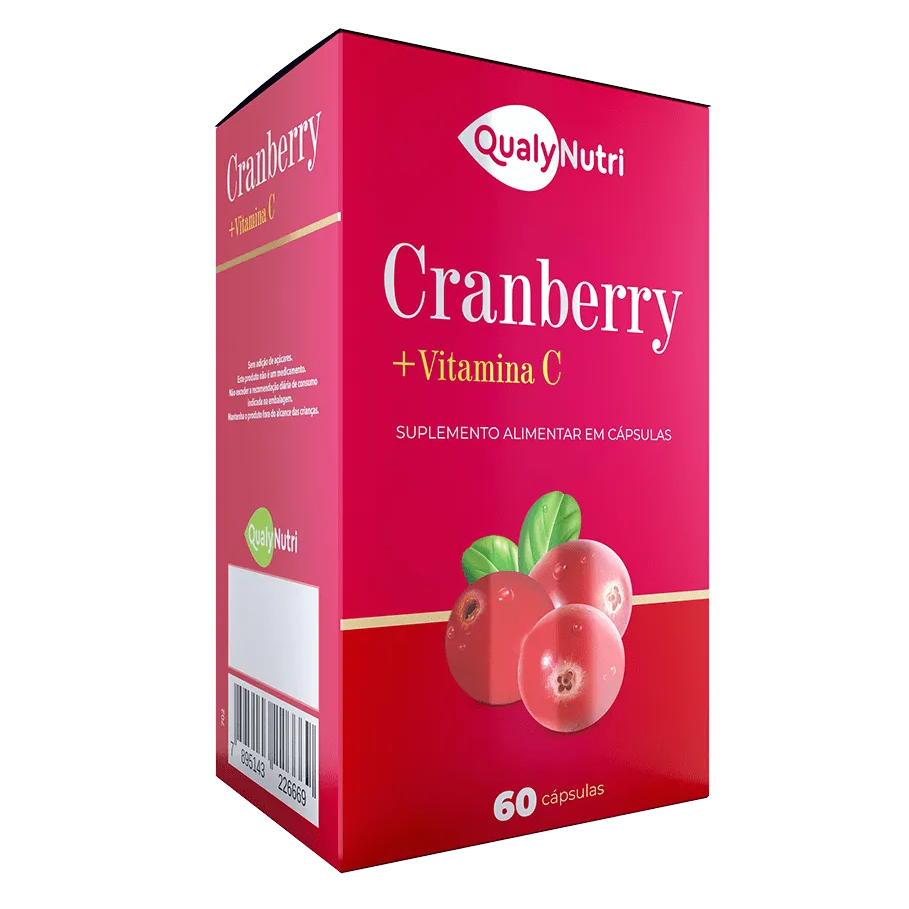 Cranberry + Vitamina C 500MG C/60 Cápsulas - Qualy Nutri