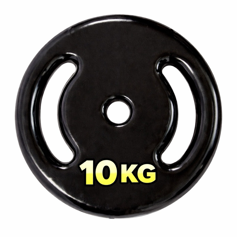 Anilha Vazada Emborrachada Revestida 10kg (1x10 KG) Academia Musculação