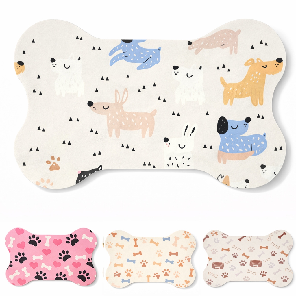 Tapete Para Comedouro Pet 40X60 Chachorro Gato Antiderrapante Grande
