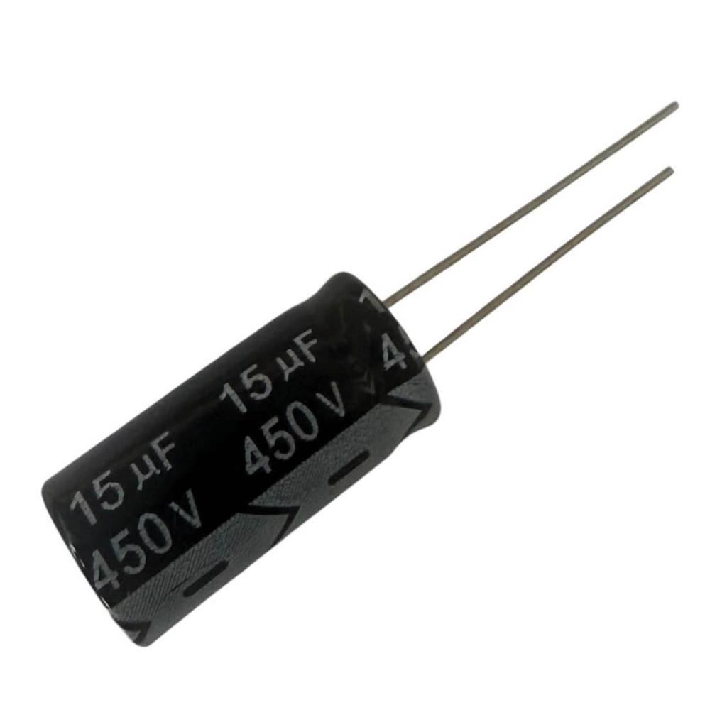 KIT 5 PÇS CAPACITOR ELETROLITICO 15X450V - 15UF X 450V - 105º GRAUS