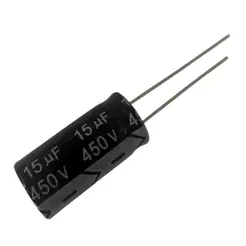 KIT 5 PÇS CAPACITOR ELETROLITICO 15X450V - 15UF X 450V - 105º GRAUS