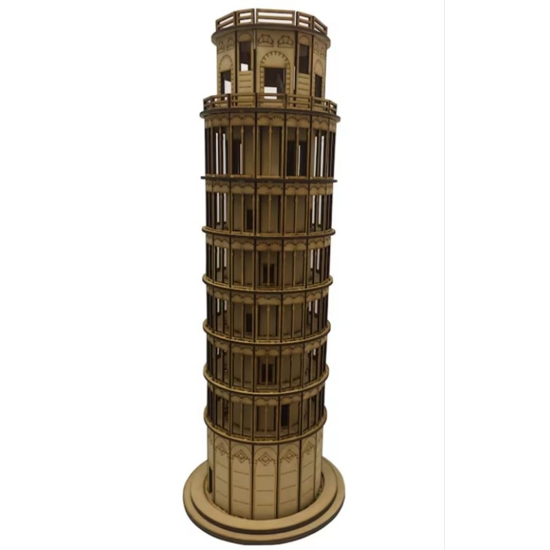 Torre Pisa MDF 1,5m + Arquivo Torre Eiffel