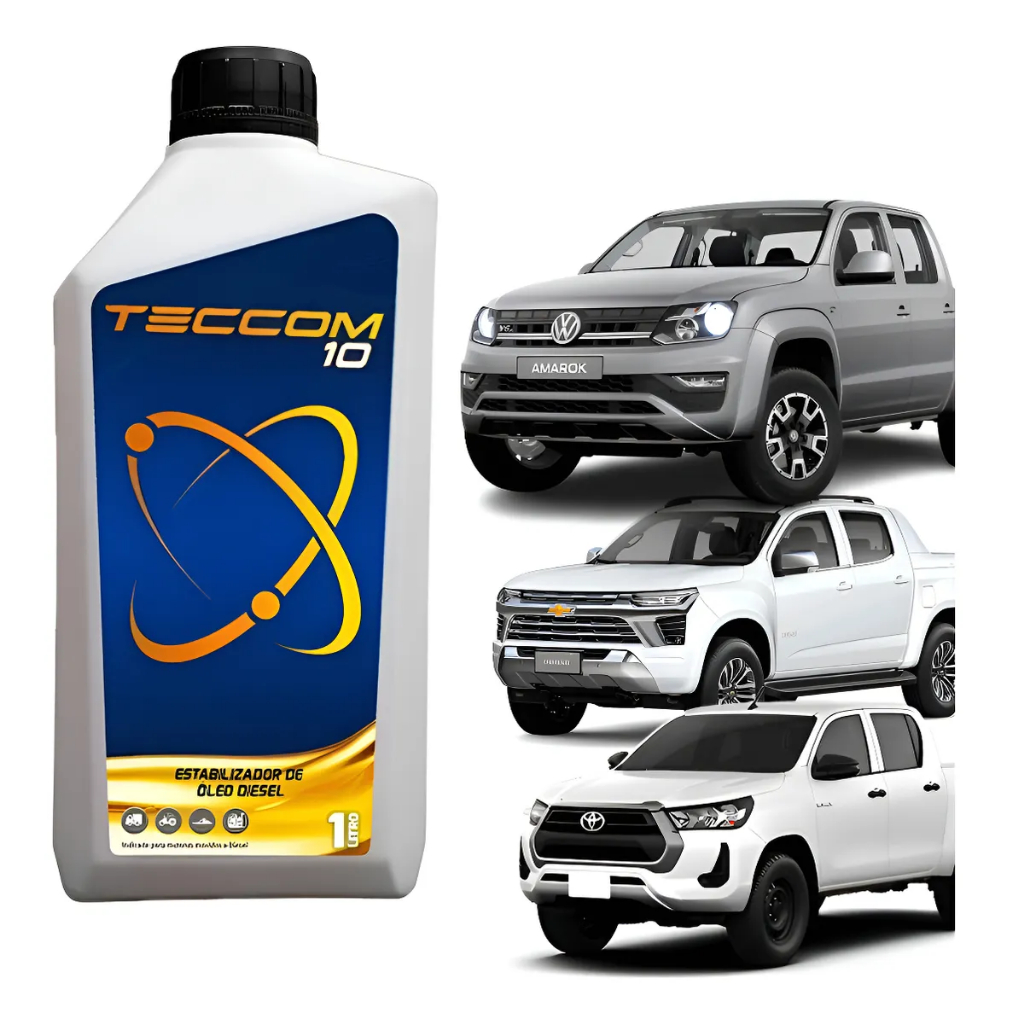 Teccom Estabilizador Óleo Diesel S10 S500 Comum Aditivo Original Almax 1 Litro Caminhonete Carros