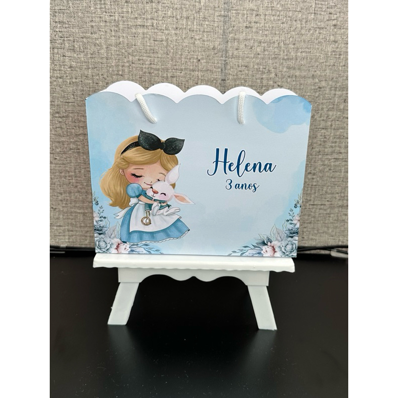Sacolinha ALICE NO PAÍS DAS MARAVILHAS personalizada | PEGUE E MONTE | Lembrancinha | Festa Infantil | Aniversário