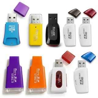 2 Leitor Adaptador Mini Micro SD Cartão Memória USB 2.0