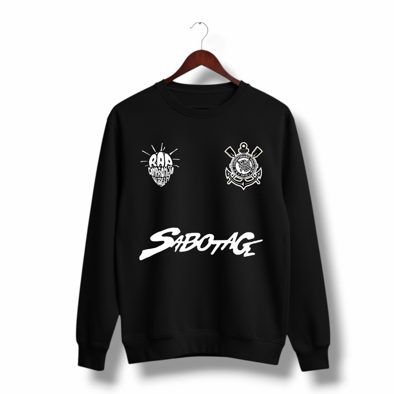 Moletom Sabotage Clube Paulista Collab Gola Gaviões  da Fiel Careca Futebol Streetwear Inverno 2026 Lançamento