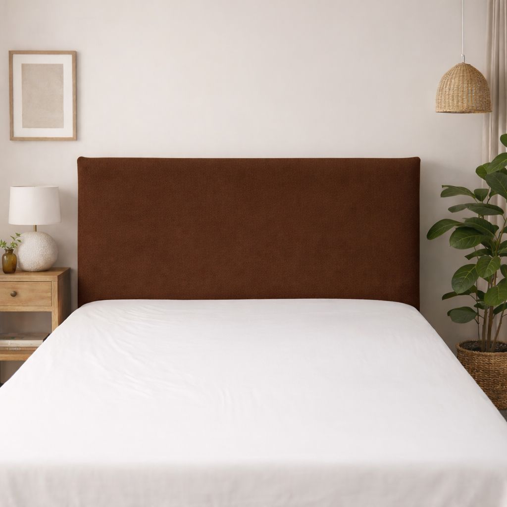 Capa Cabeceira Para Cama Solteiro Padrão Queen Tecido Suede Toque Macio Elegante