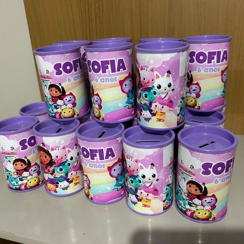 Cofrinho Personalizado TODOS OS TEMAS Menino Menina