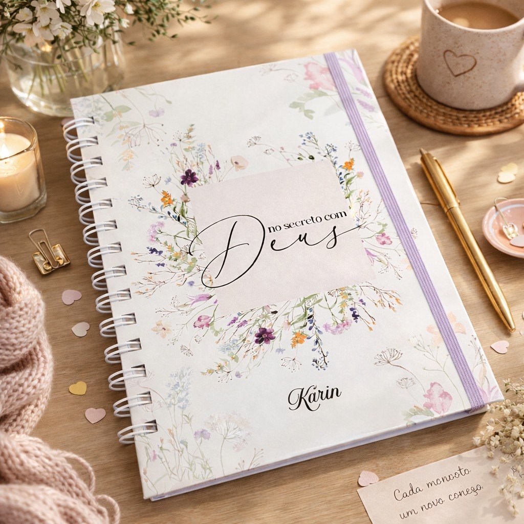 Caderno Devocional 2026 Personalizado Momento com Deus - Oração - Estudo Bíblico em Oferta na Shopee