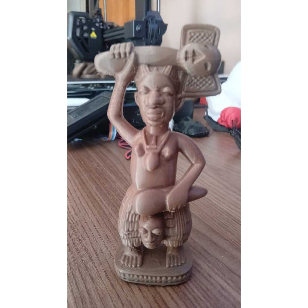 Xango/ Sangô| Escultura Imagem Africana Impresso 3D - Ere Orisa Xango | Umbanda Candomble 15cm *NÃO É MADEIRA*
