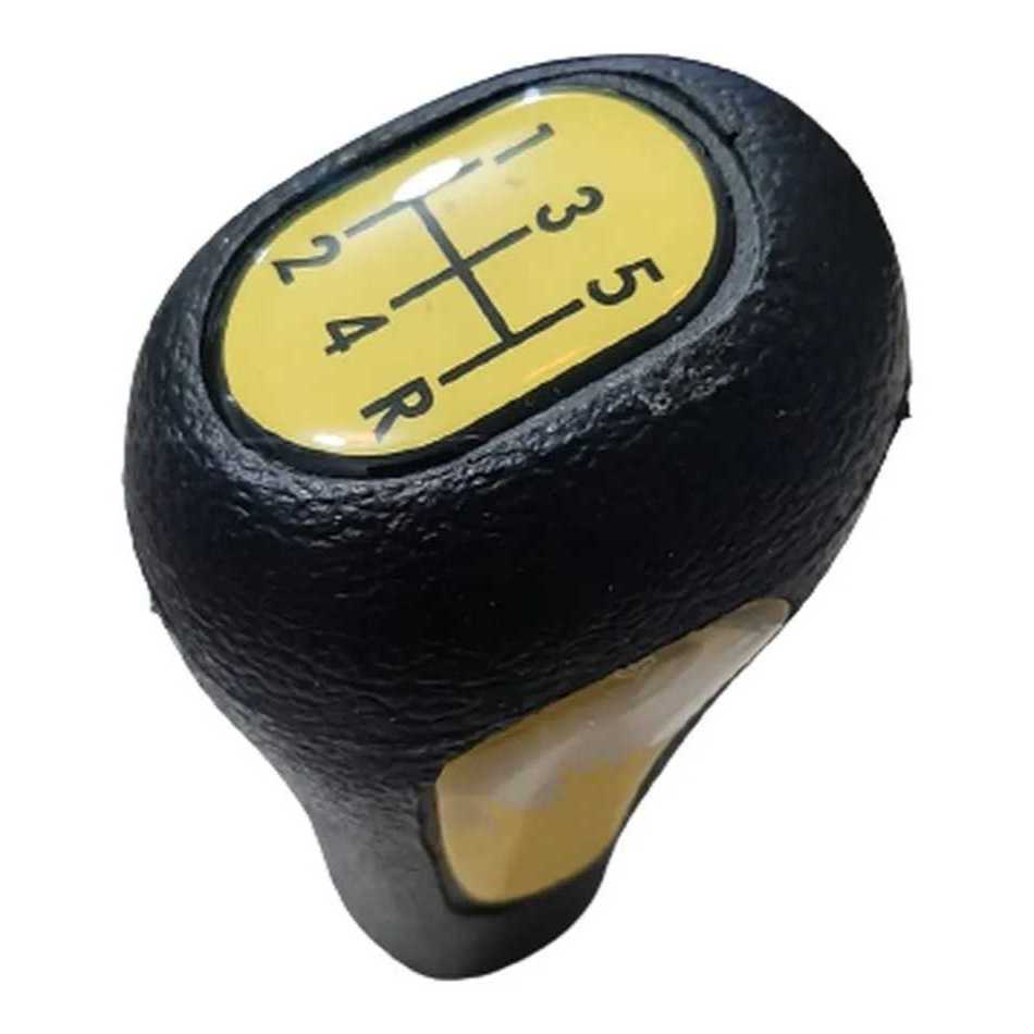 Manopla Bola De Câmbio 5 Marchas Esportiva Universal Amarela