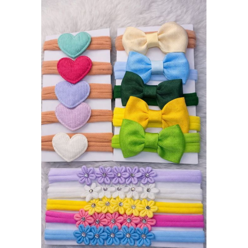 kit com 15 faixinha de bebê recém nascido lacinho de bebê saída de maternidade em Oferta na Shopee