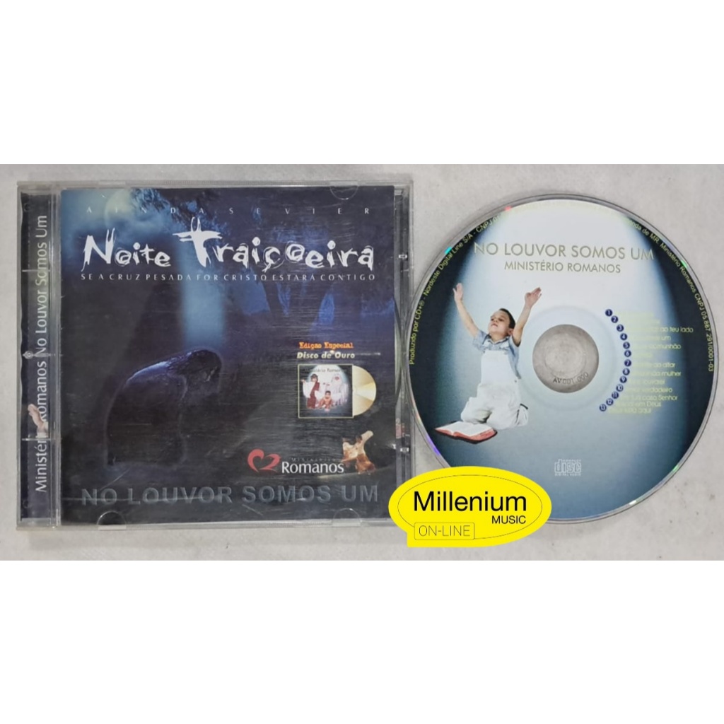 CD No Louvor Somos Um Noites Traiçoeiras 2005 Original Gravadora Colecionador Ótimo Estado