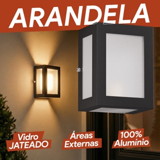 2x Arandelas Externa 5 Vidros Soquete E27 Barata Comum MF109 em Oferta na Shopee