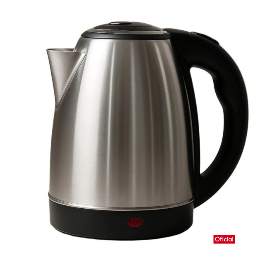 Chaleira Elétrica 110v Garrafa Térmica de Água Bule Com Tampa Inox Prateada 2litros
