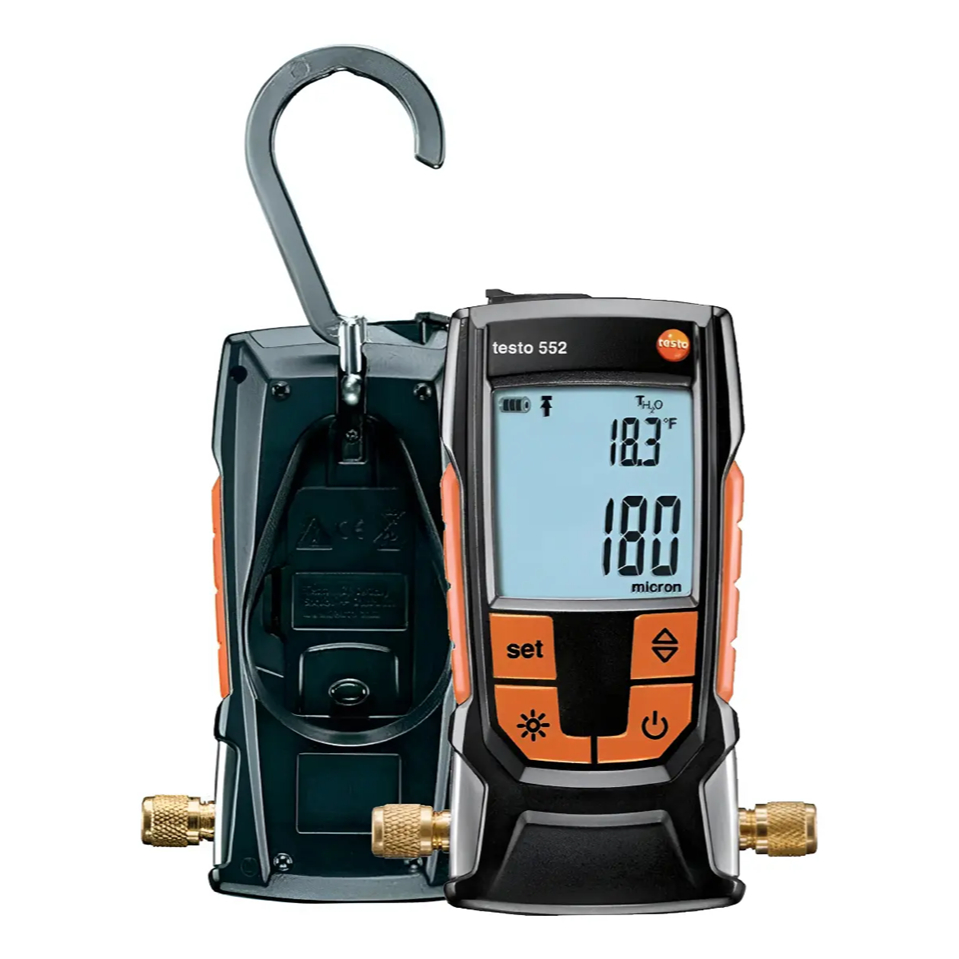 Vacuômetro Digital Testo 552 0560 5522 Calibrado |  Ferramenta de Medição Precisa de Vácuo para Refrigeração Ar  HVAC