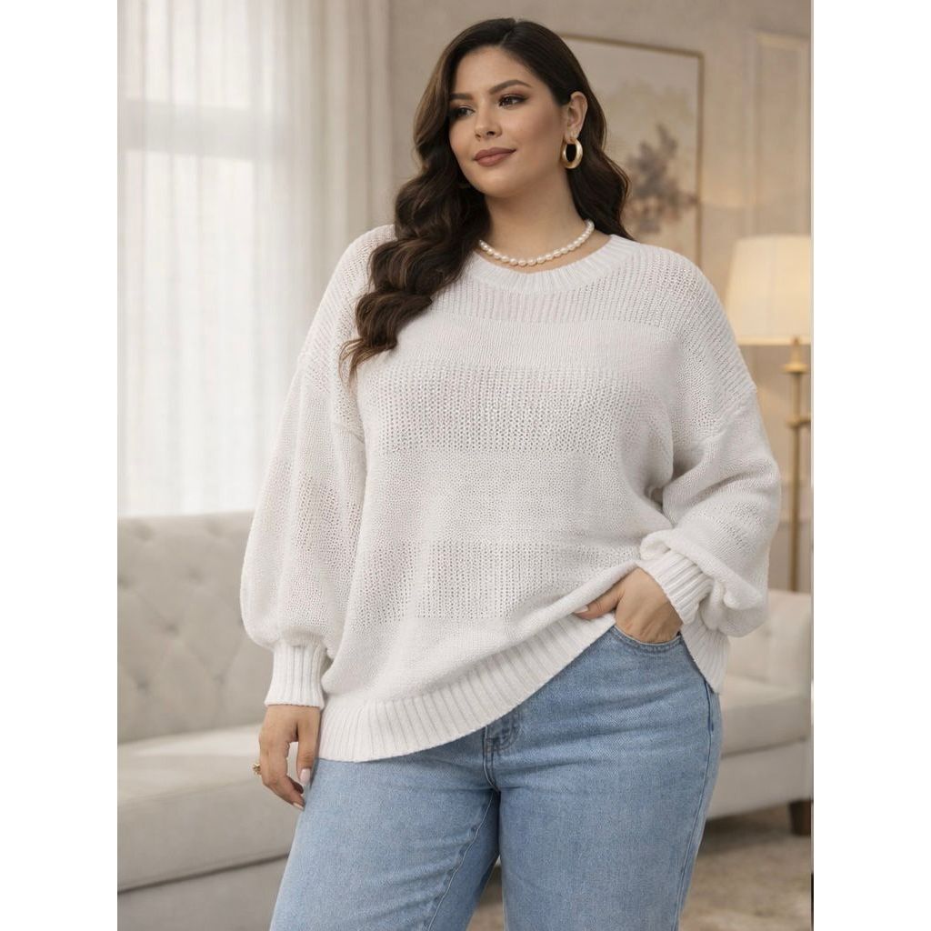 Blusa Plus Size de  Tricor Frio Grosson Modelo Grande