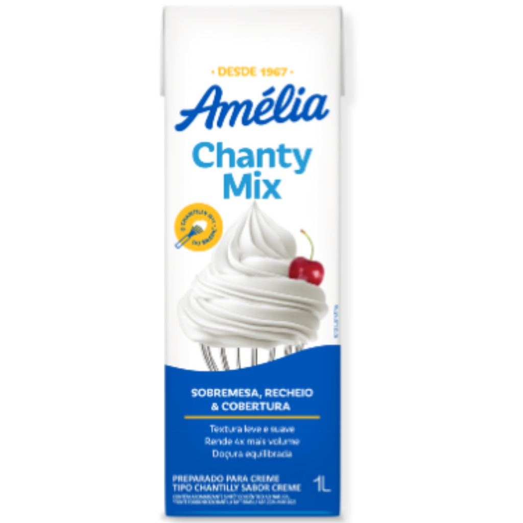 Creme Chantilly Chanty Mix Sabor Original 1 Litro - Amélia