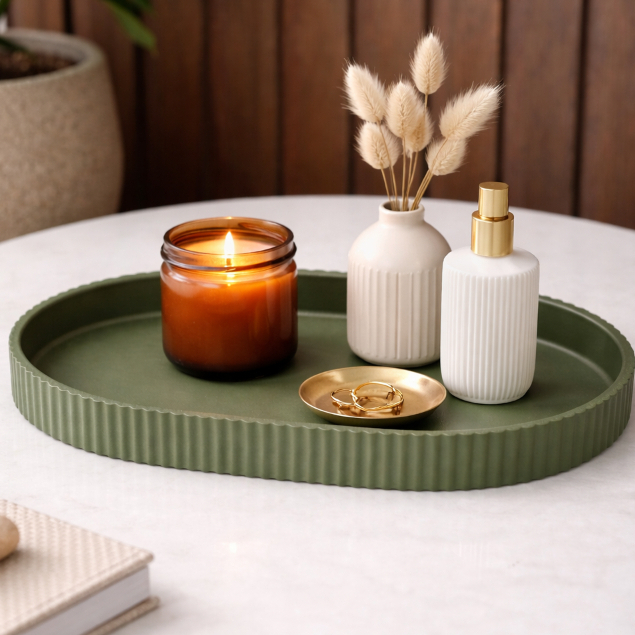 Bandeja Decorativa de Mesa Minimalista Porta Treco Porta Joias Porta Chaves
