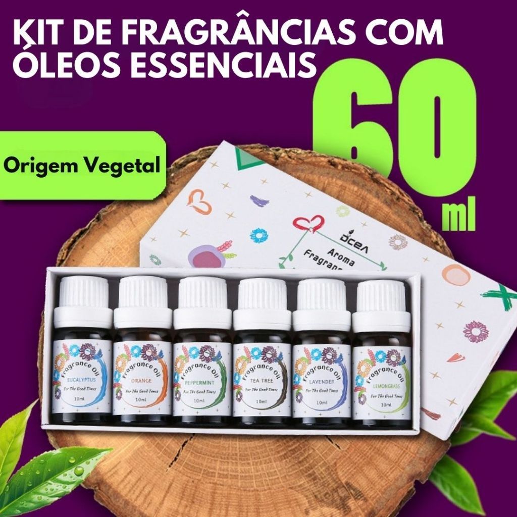 6 Essências Premium Para Umidificador, Difusor, Sabonetes, Cheirinho de Carro | Alta Fixação