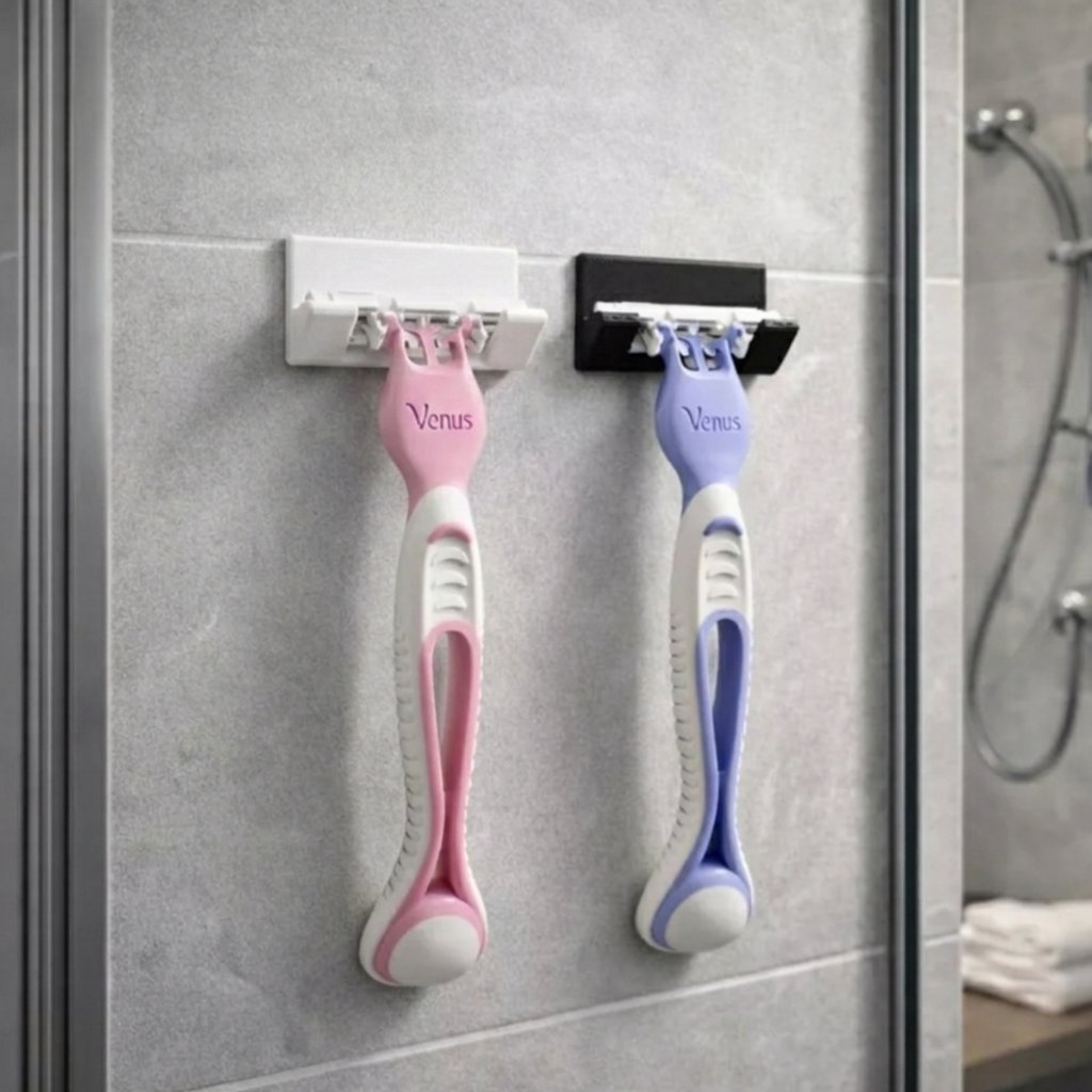 Suportes de Gilete para Banheiro Porta Barbeador Parede Adesivo Sem Furar Box Lamina Barbear em Oferta na Shopee