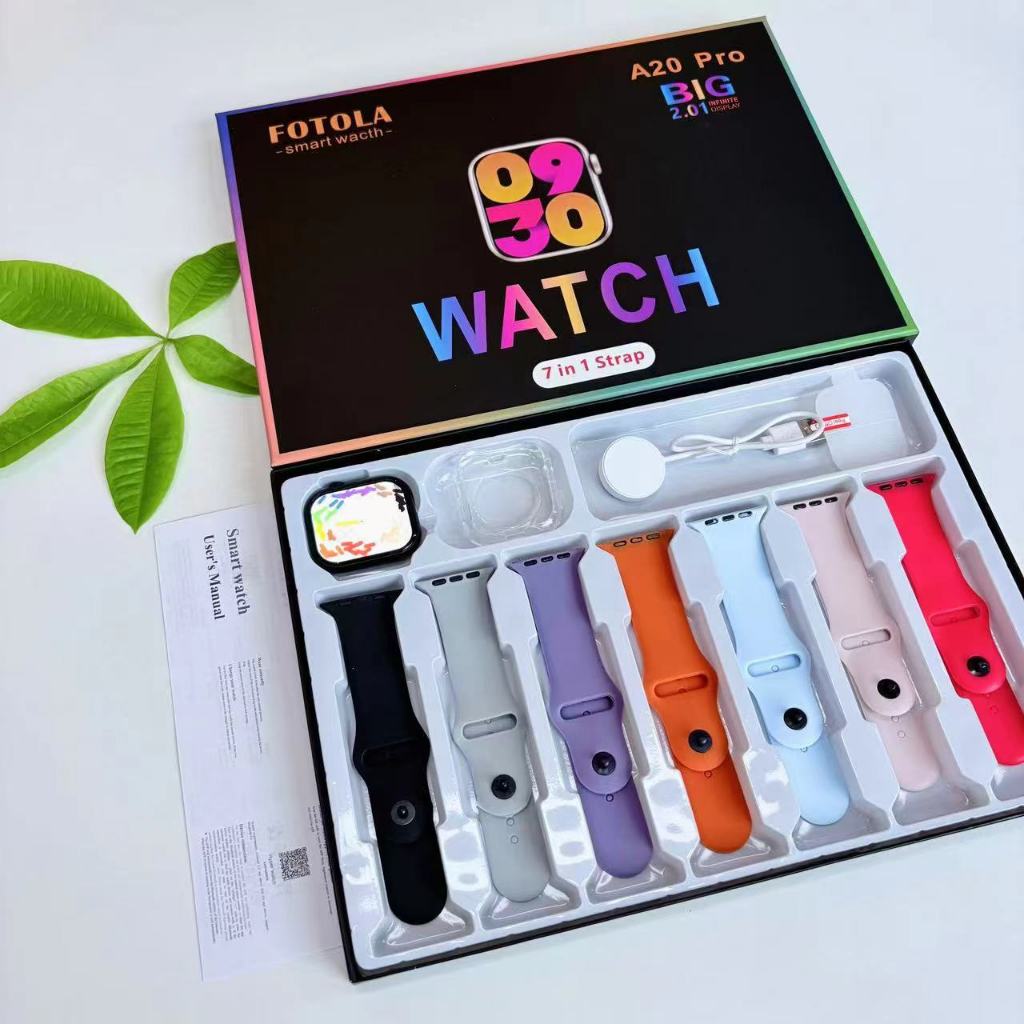 2026 Novo Relógio Smartwatch A20PRO,S20Ultra 7 Em 1Alças 49MM Tela De Toque Completo Esporte Smartwatch