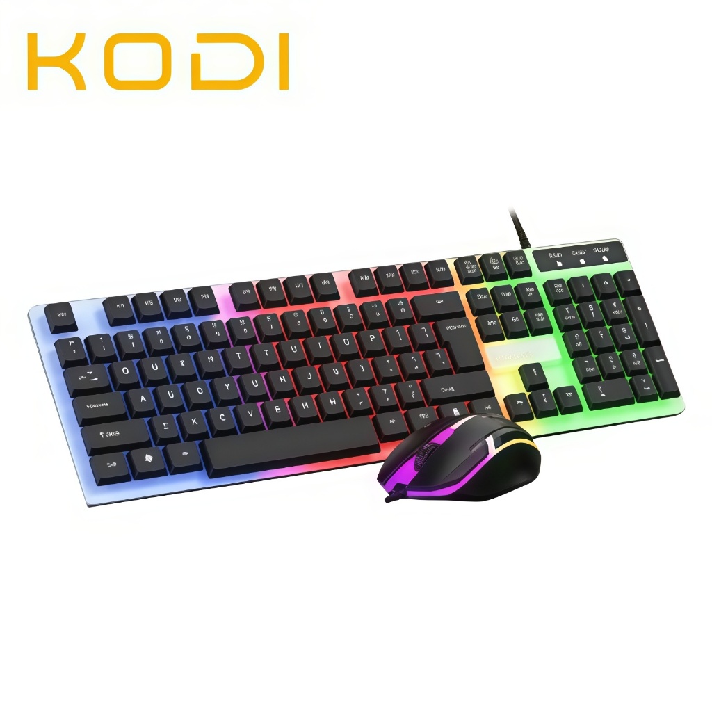 Kit Teclado Semi Mecânico + Mouse Gamer 3200dpi Rgb Led -H8