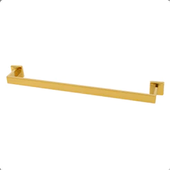 Suporte Porta Toalha Banho Lavabo Banheiro Inox Dourado Gold