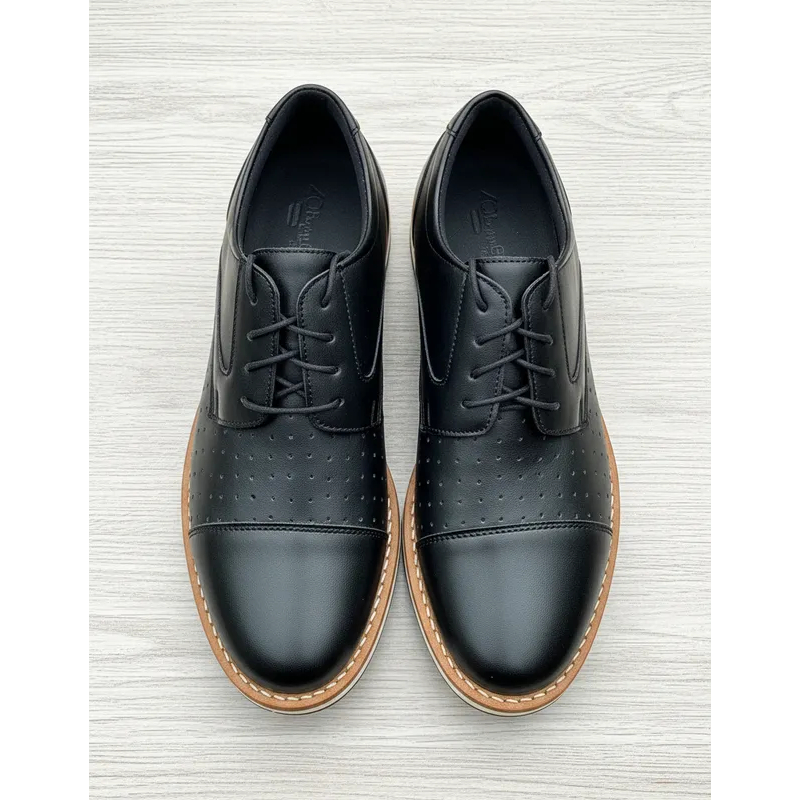 Sapato Social Preto Masculino Conforto e Estilo Derby Casual Urbanp