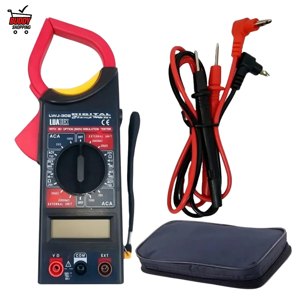 Alicate Amperímetro Multímetro Digital Profissional Portátil Luatek LWJ-302 em Oferta na Shopee