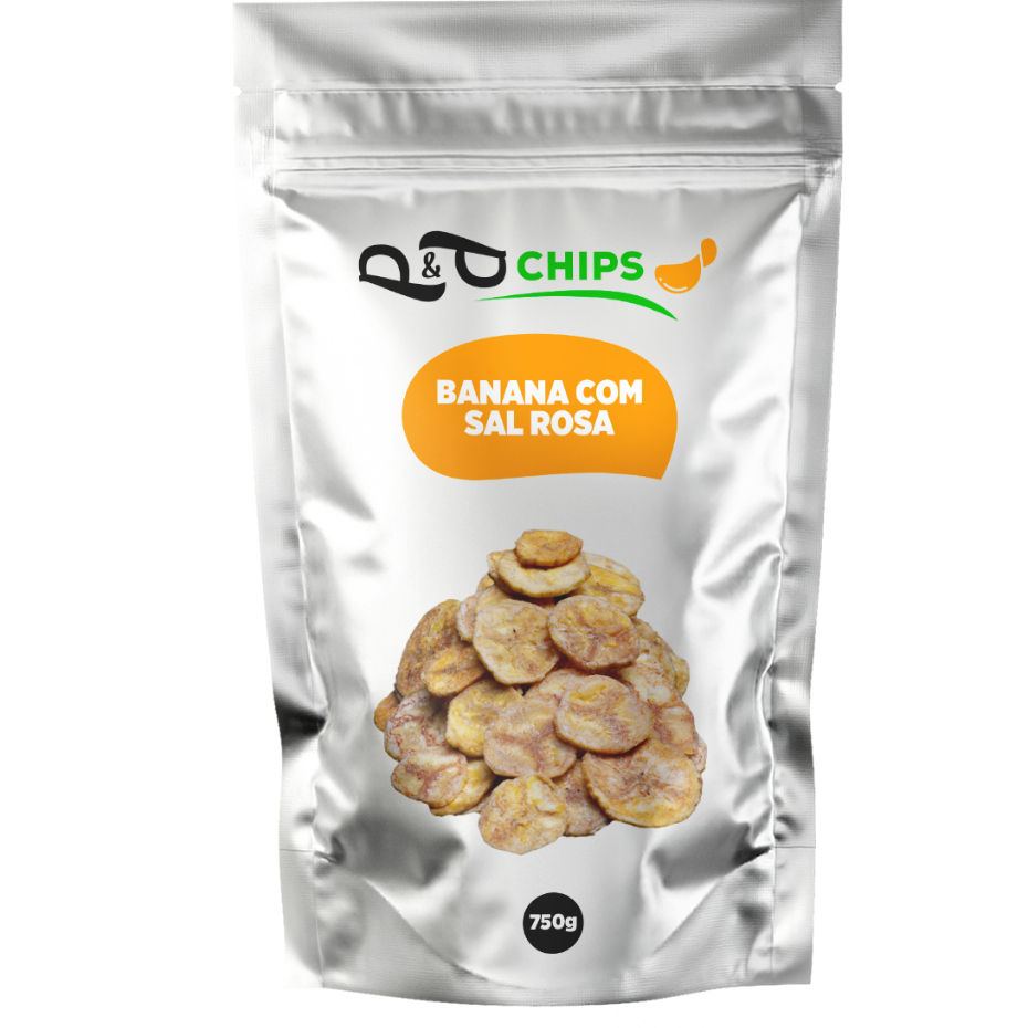 Banana Chips P&P Salgada Natural e Sem Glúten