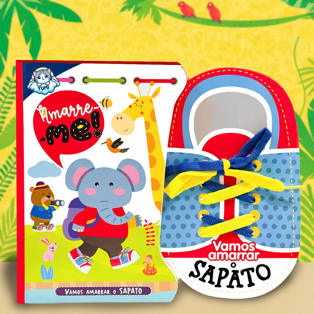 Livro Infantil Educativo Montessori - Brinquedo Sensorial Para Crianças Aprenda Amarrar o Sapato
