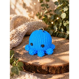 Chaveiro Polvo 3D Estilo Crochê, Tricot | Fofo, Criativo e Decorativo | PLA Ecológico