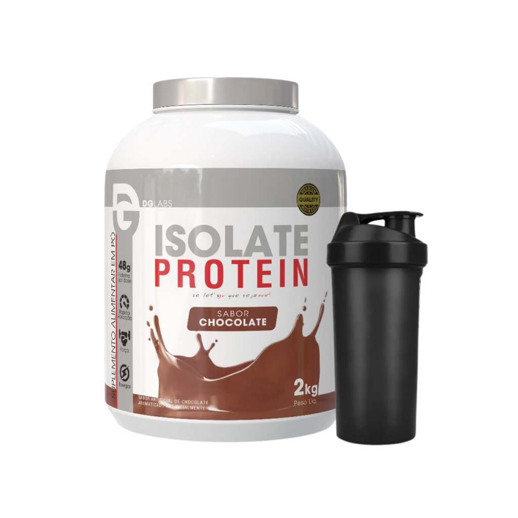 Kit Isolate Protein 2kg + Coqueteleira - Whey Isolado - DG Labs
