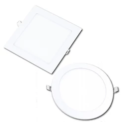 kit 4 Painel Led 12w plafon Embutir Quadrado ou Redondo bivolt