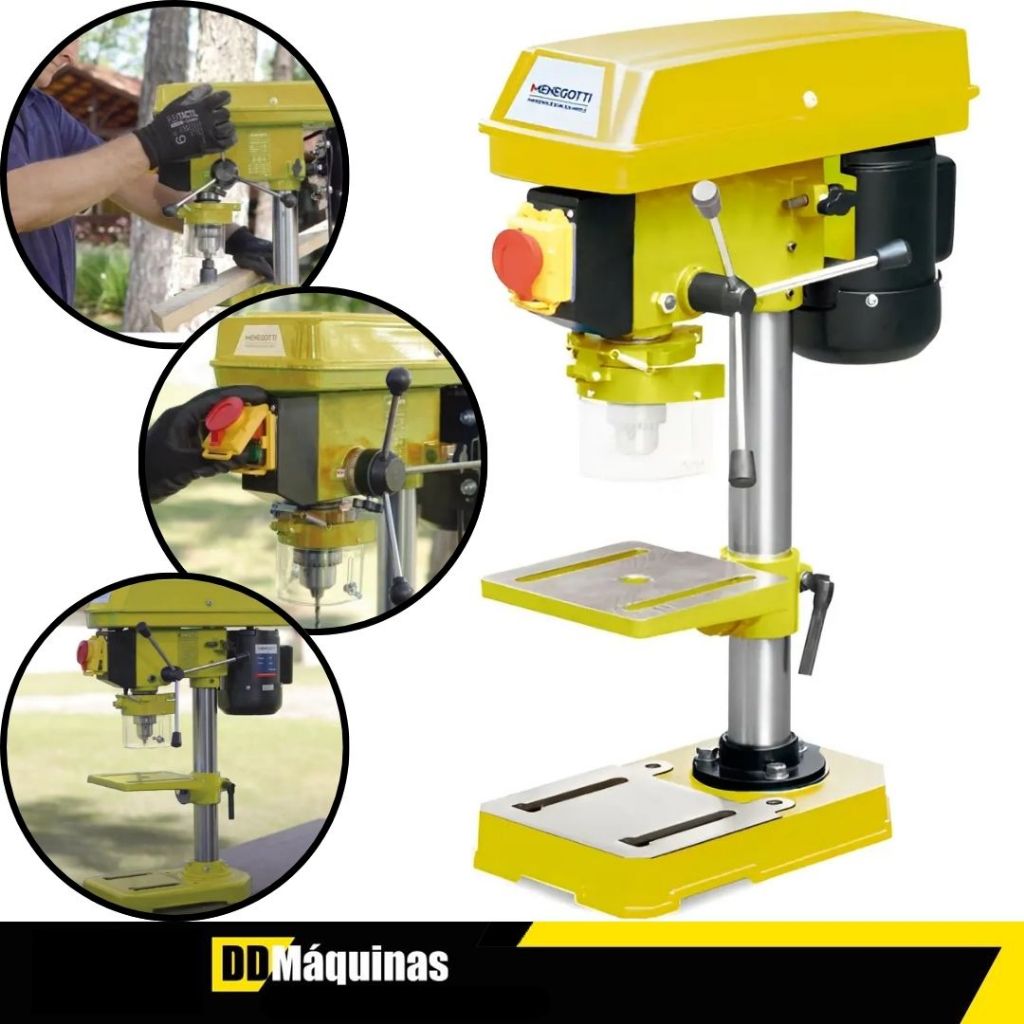 Furadeira De Bancada 350W Monofásico 220V - MENEGOTTI em Oferta na Shopee