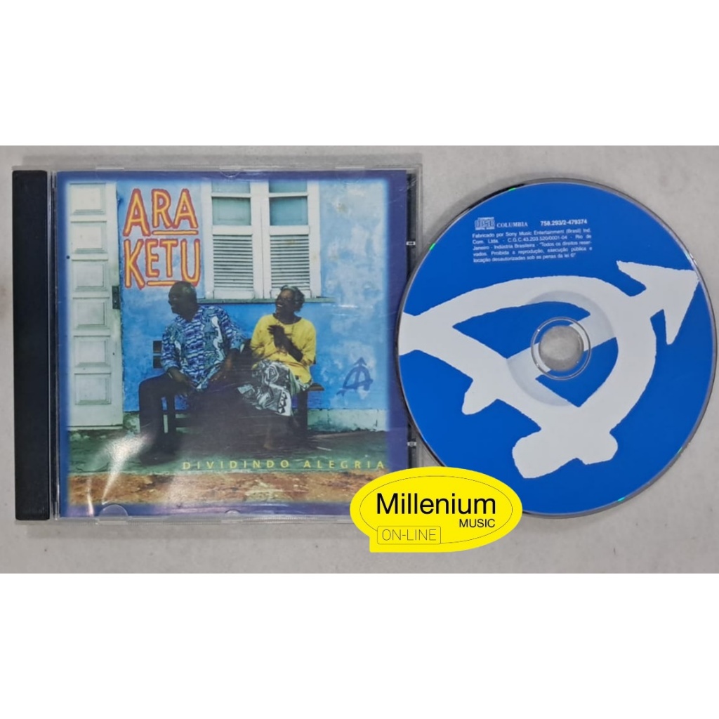CD Ara Ketu  Dividindo Alegria 1996 Original Gravadora Ótimo Estado