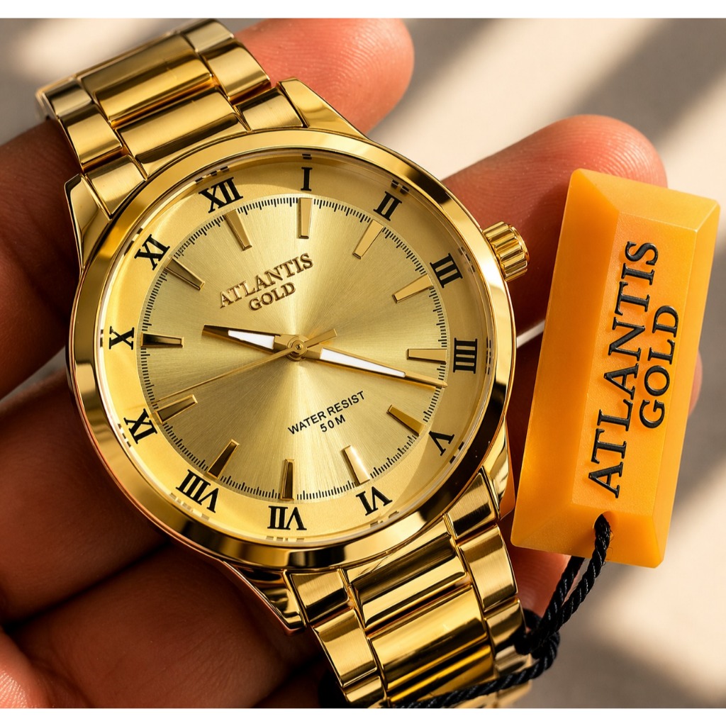 ATLANTIS GOLD FEMININO RELÓGO 100% FASHION A PROVA D'ÁGUA ORIGINAL