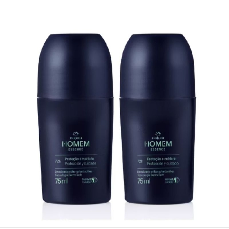 02 Desodorantes Rollon Homem Essence masculino 75ml cada