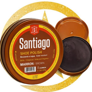 Graxa Santiago Marrom - Graxa Sapato 30 g - Graxa Original Impermeável