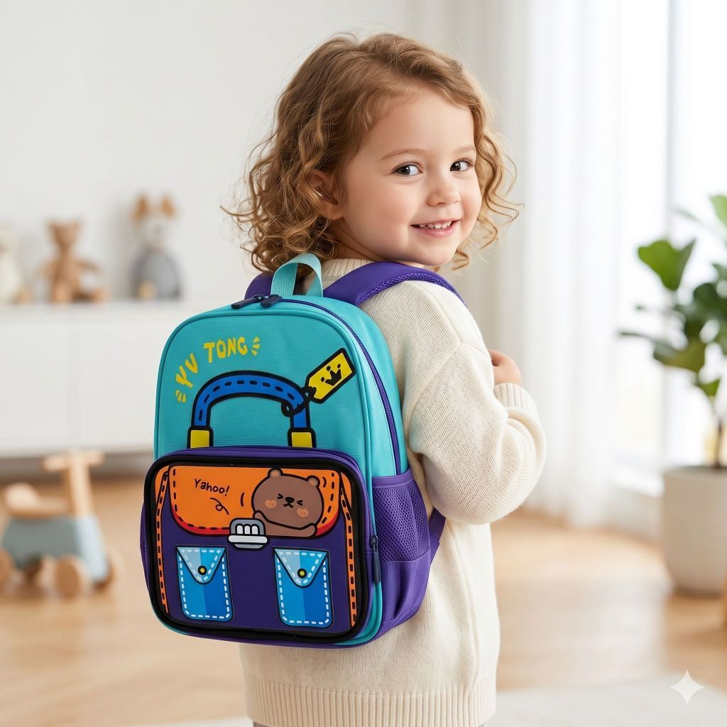 Mochila Infantil Escolar Unissex Pequena 3D | Mochila Creche Pré-Escola | Resistente e Reforçada | 2 a 6 Anos