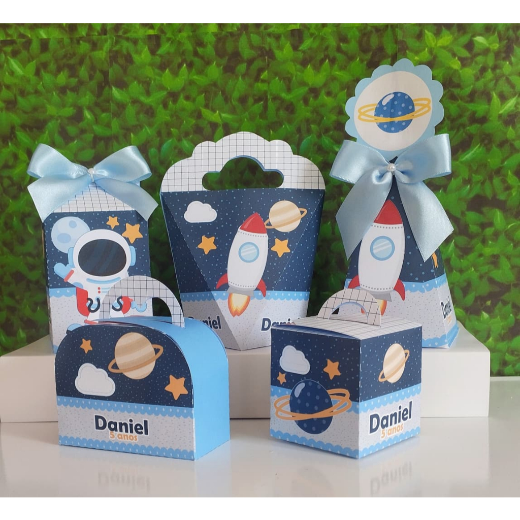 Kit Caixas Astronauta Personalizada /Lembrancinha de Festa Astronauta /Aniversário / Fazemos todos os temas