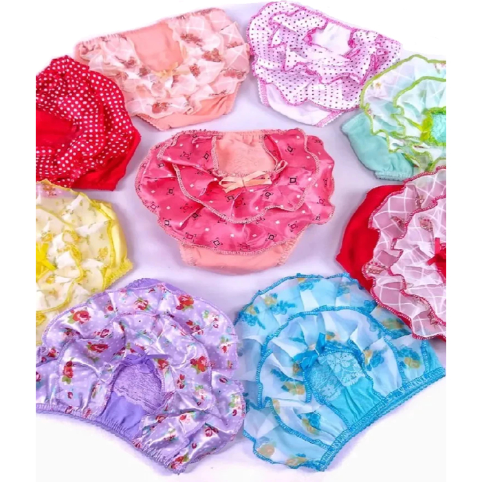 Kit 5 Calcinhas Bunda Rica Infantil Bebe