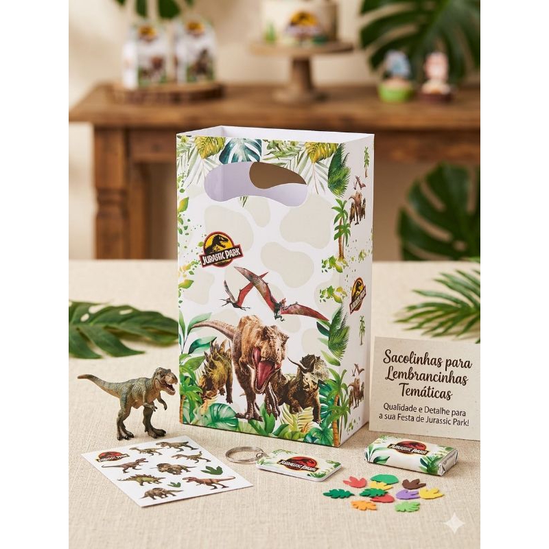 Sacolinhas Dinossauro  - jurassic Park- sacolinhas surpresa  - kits festas lembrancinhas de aniversário