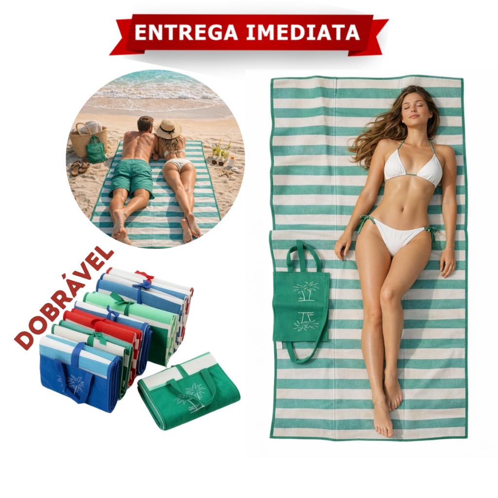 Esteira Dobravel De Praia Bolsa Reforçada